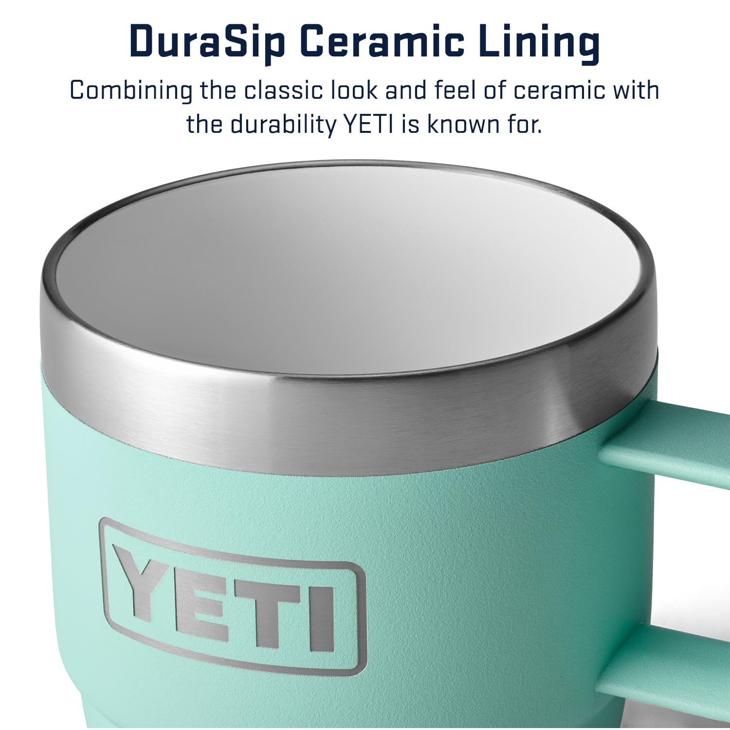 Taza Apilable YETI Crema de Mar, Acero Inoxidable, Aislamiento al Vacío, Paquete de 2