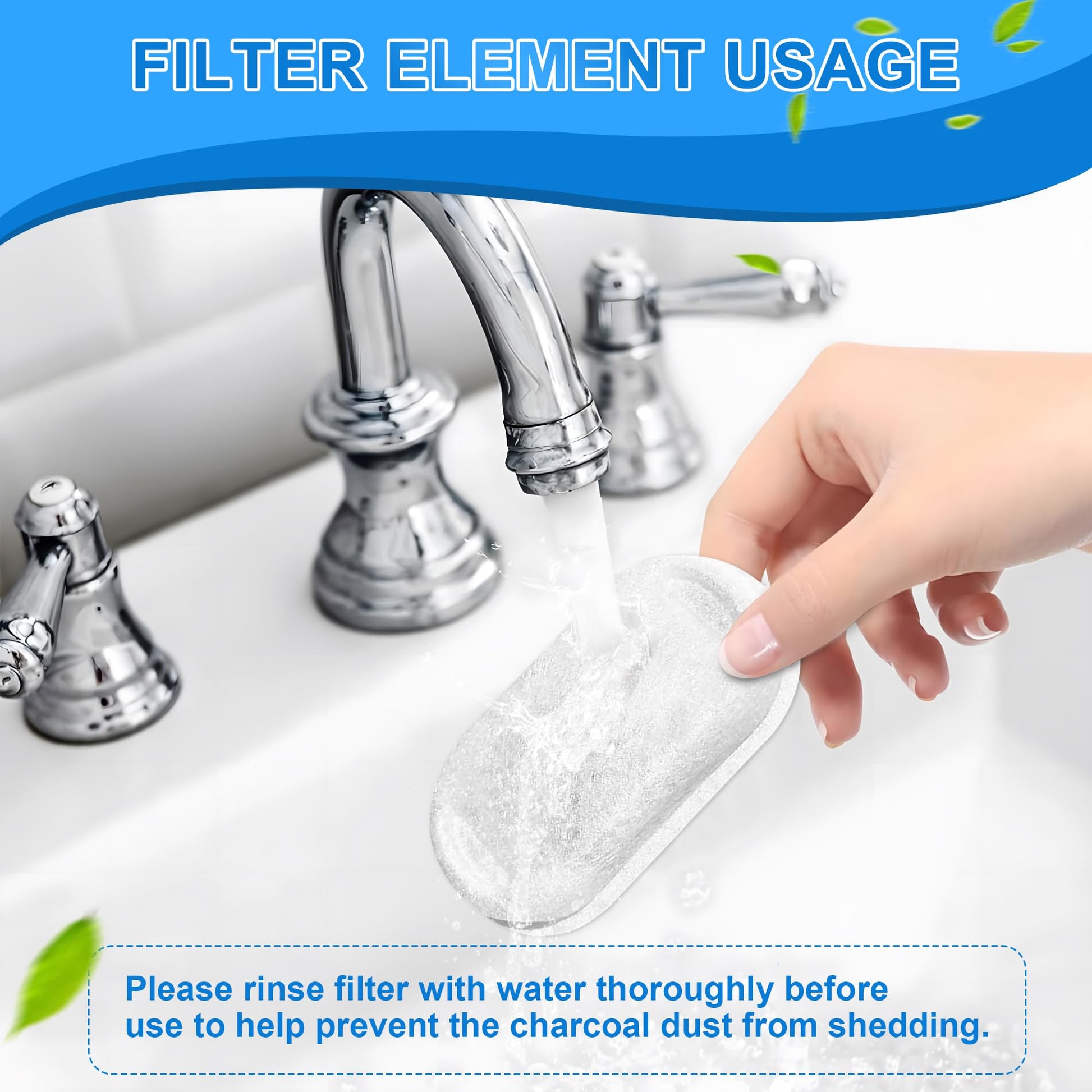 Filtros de fuente de agua para gatos, paquete de 20 filtros de repuesto para fuente de agua de acero inoxidable de 110 oz/3.2 L y 64 oz/2L ajustable para fuente de agua para mascotas, filtros de