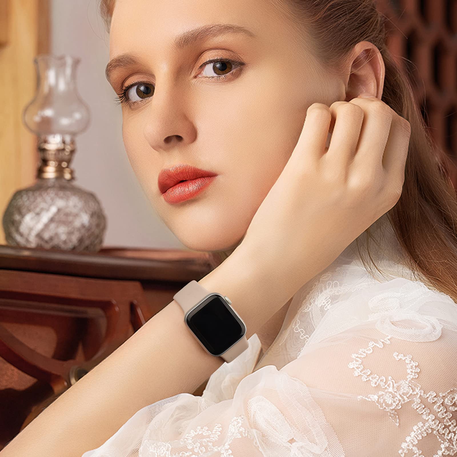 Paquete de Bandas de Silicona Líquida Compatibles con Apple Watch Serie 10 42mm 41mm 40mm 38mm Repuesto Suave para Mujeres y Hombres