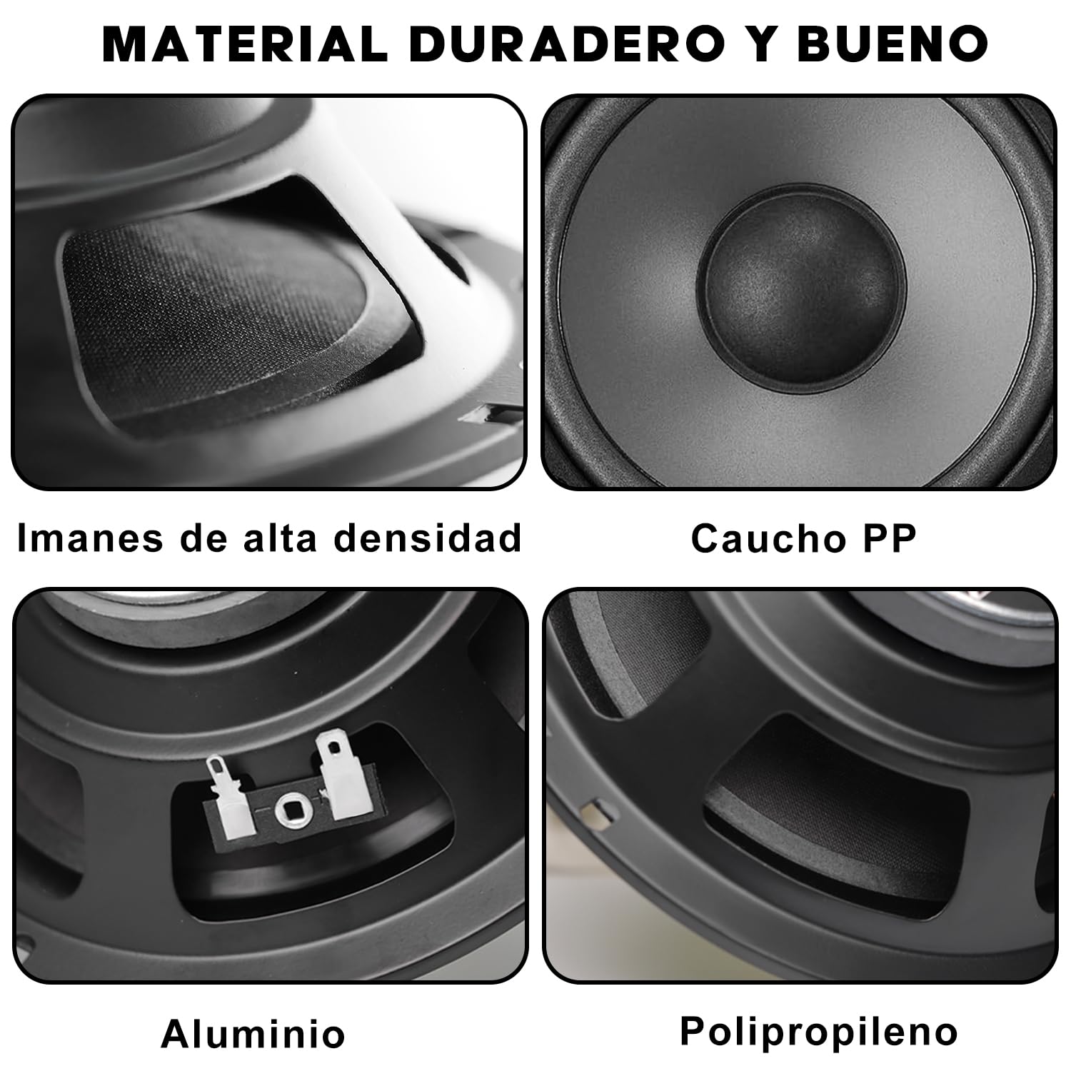 Altavoces para Automóvil VIDA4U 6.5 Pulgadas 600 W Gama Completa 4 Vías Fácil Instalación