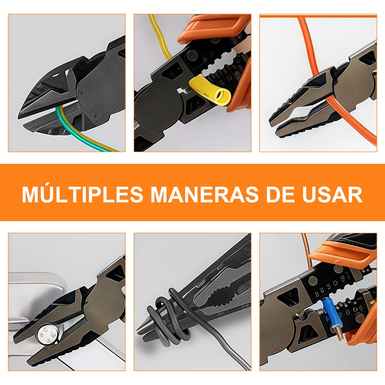 CAVIGLTE 3PCS Pinzas Electricista, Pinzas De Corte,9"Alicates De Punta Larga, 9" Pinza De Punta, 8"Pinza De Corte Diagonal