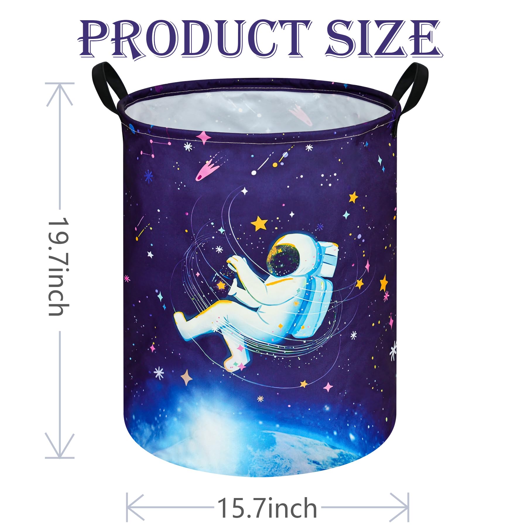 ACMUUNI Cesta de ropa con asas para niños, niñas, sala de juguetes, dormitorio, guardería, hogar, cesta de regalo