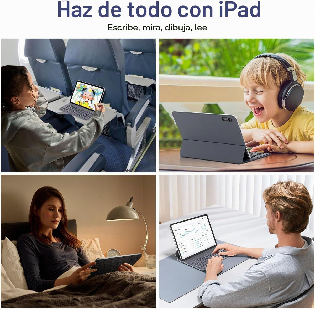 Funda Magnética con Teclado zienstar Gris para iPad 10.ª y 11.ª con Larga Duración de Pila