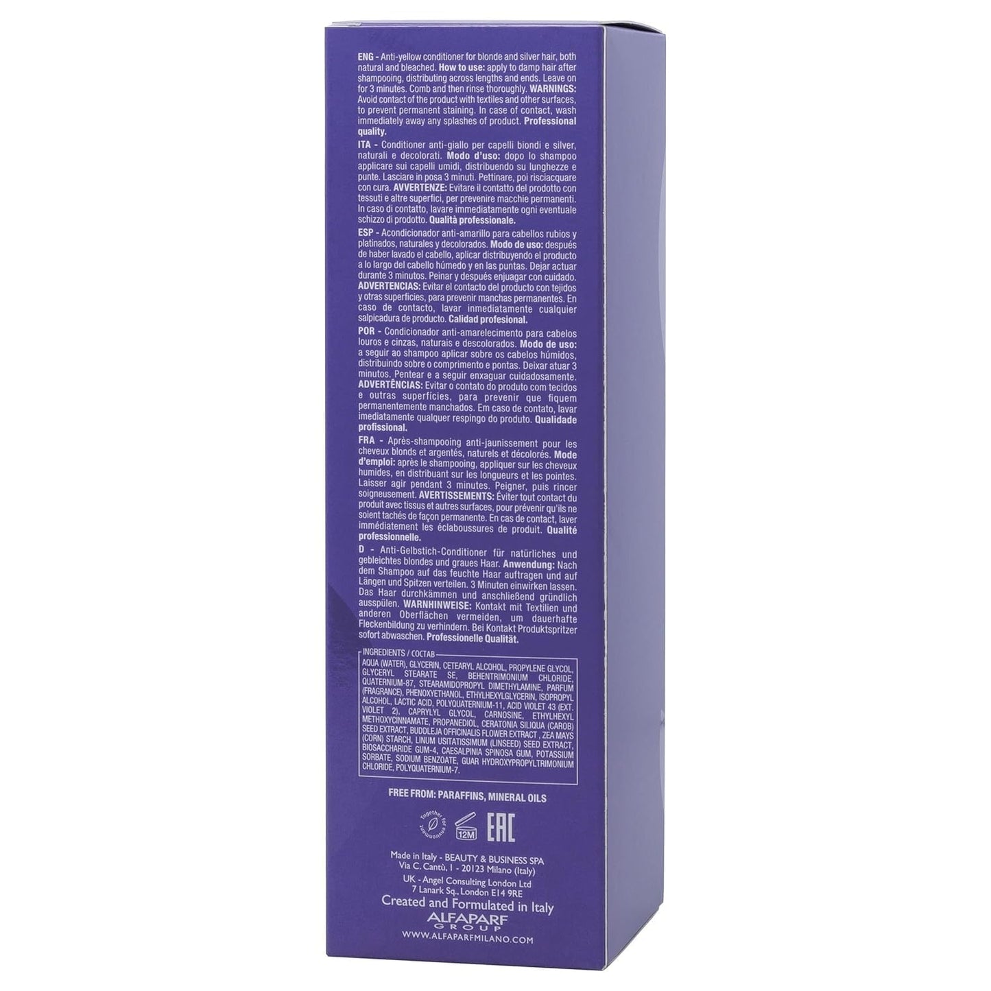 Alfaparf Semi di Lino Blonde Acondicionador Anti-Amarillo 200 ml'