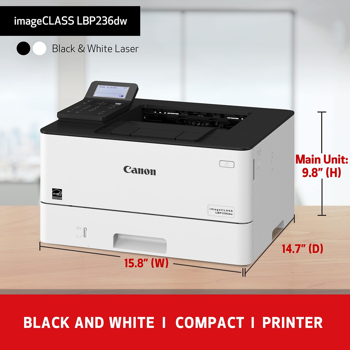 Canon imageCLASS LBP236dw - Impresora láser inalámbrica, dúplex y preparada para móviles