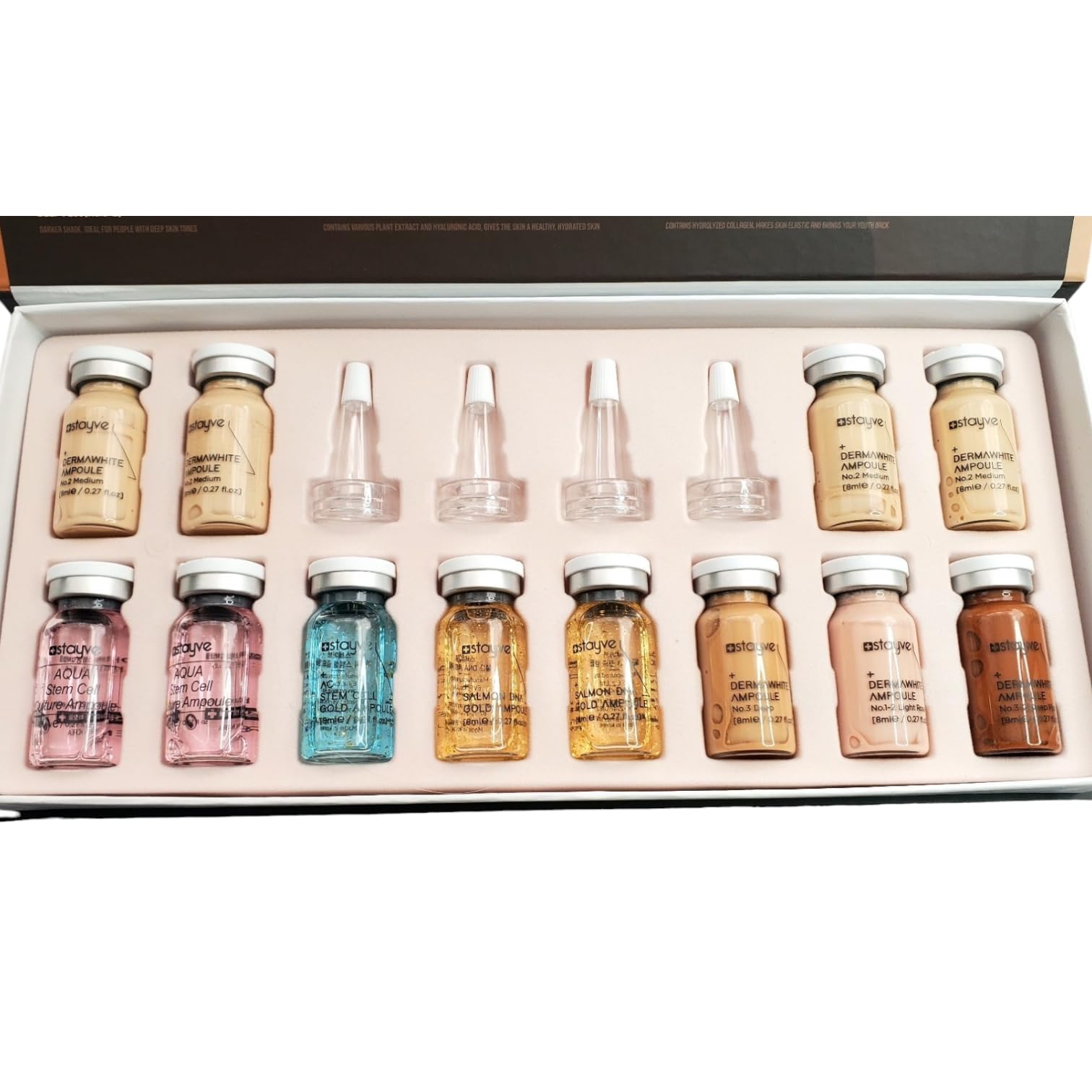 Stayve- Kit personalizado de BB Shine Glow, potenciador y mezcla de pigmentos (12 viales)