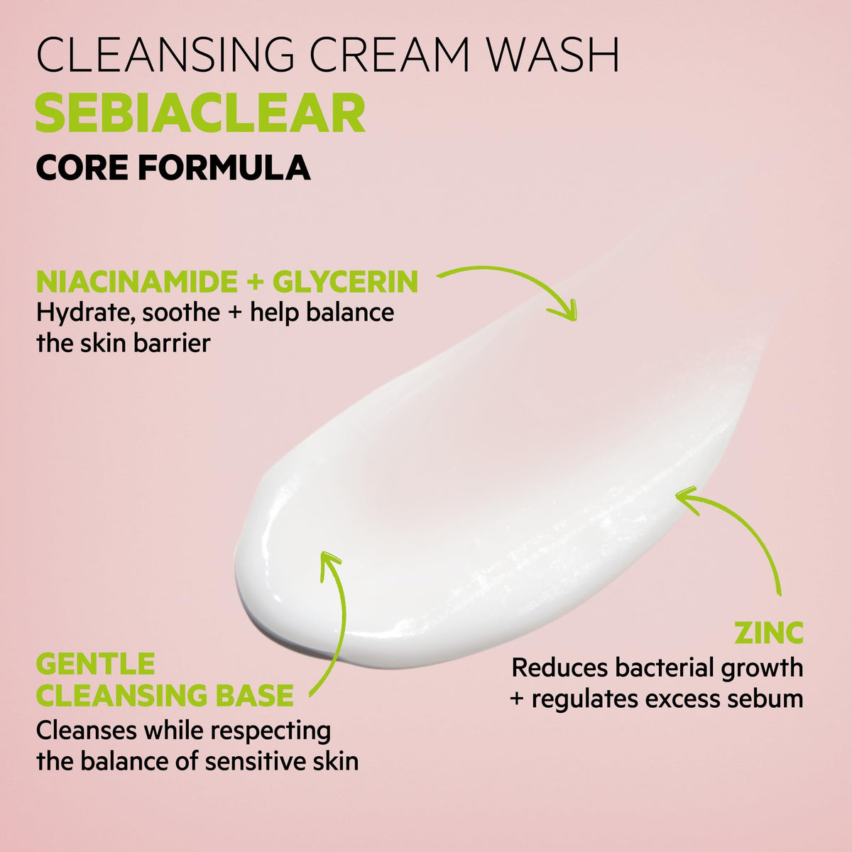SVR Sebiaclear Crème Lavante Crema Limpiadora Facial y Corporal para Piel Seca y con Tendencia al Acné | Con Niacinamida, Glicerina y Zinc | Hidratante | 200 ml