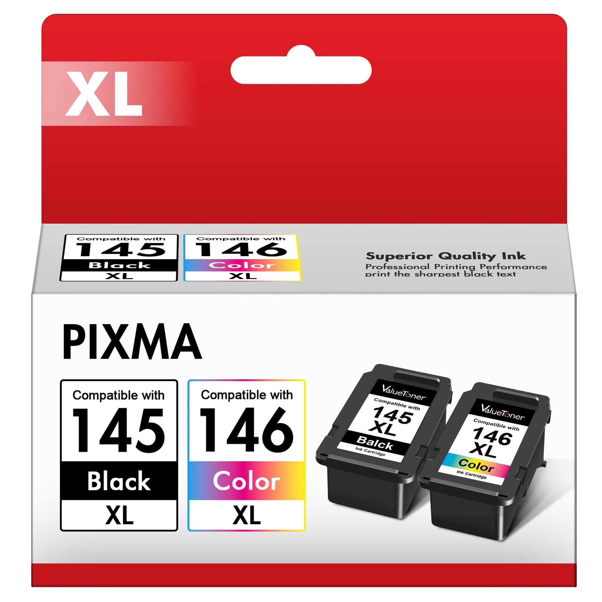 Cartucho de Tinta Valuetoner Negro y Color Mayor Capacidad Repuesto Compatible con Canon Pixma TS3110 MG2410 MG2510 MG3010