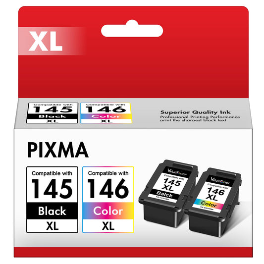 Cartucho de Tinta Valuetoner Negro y Color Mayor Capacidad Repuesto Compatible con Canon Pixma TS3110 MG2410 MG2510 MG3010