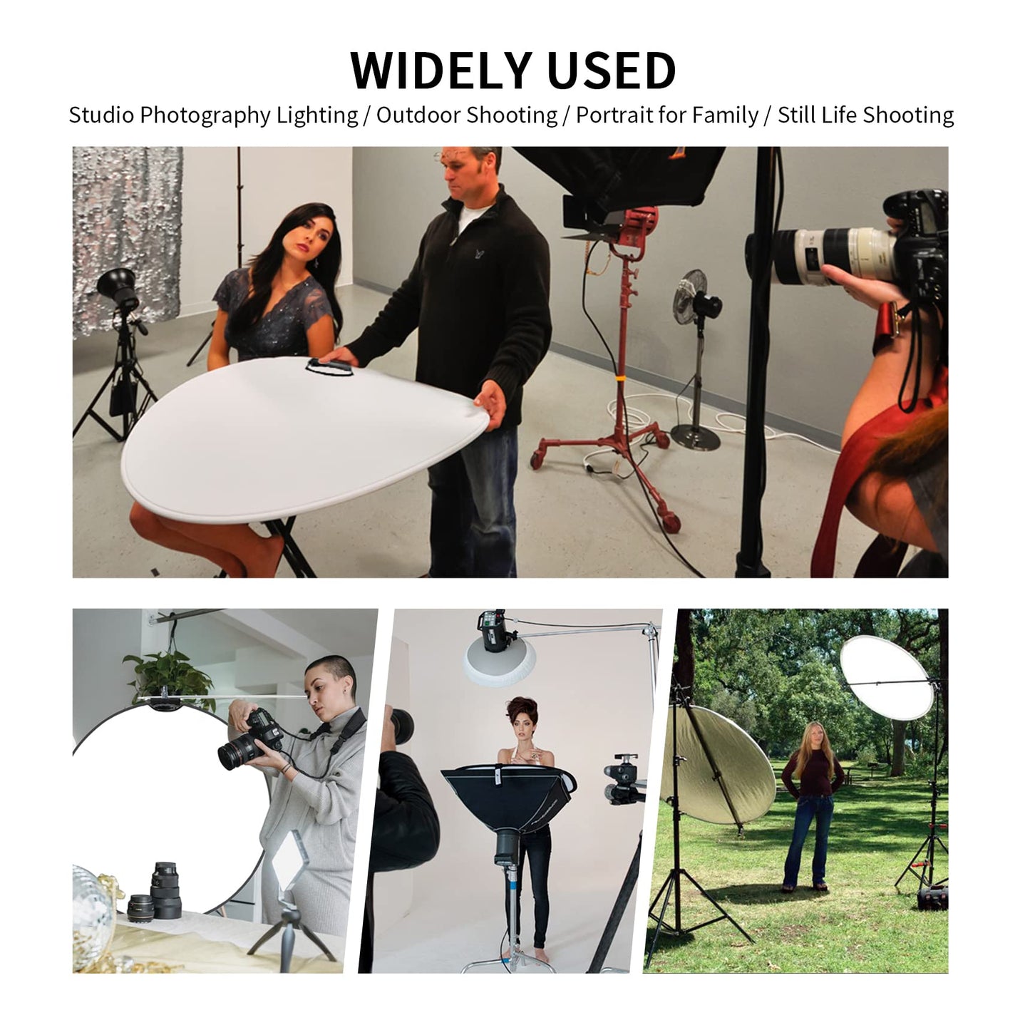 Selens 32 in (80cm) 5-in-1 Round Reflector with Handle for Photography Photo Studio Lighting & Outdoor Lighting