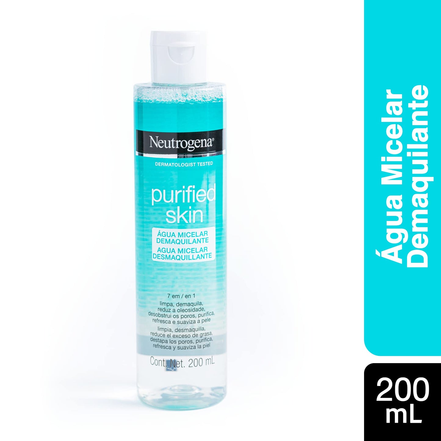 Gel Limpiador Facial Neutrogena Purified Skin Ácido glicólico 150 g + Agua Micelar Purified Skin Desmaquillante 200 ml