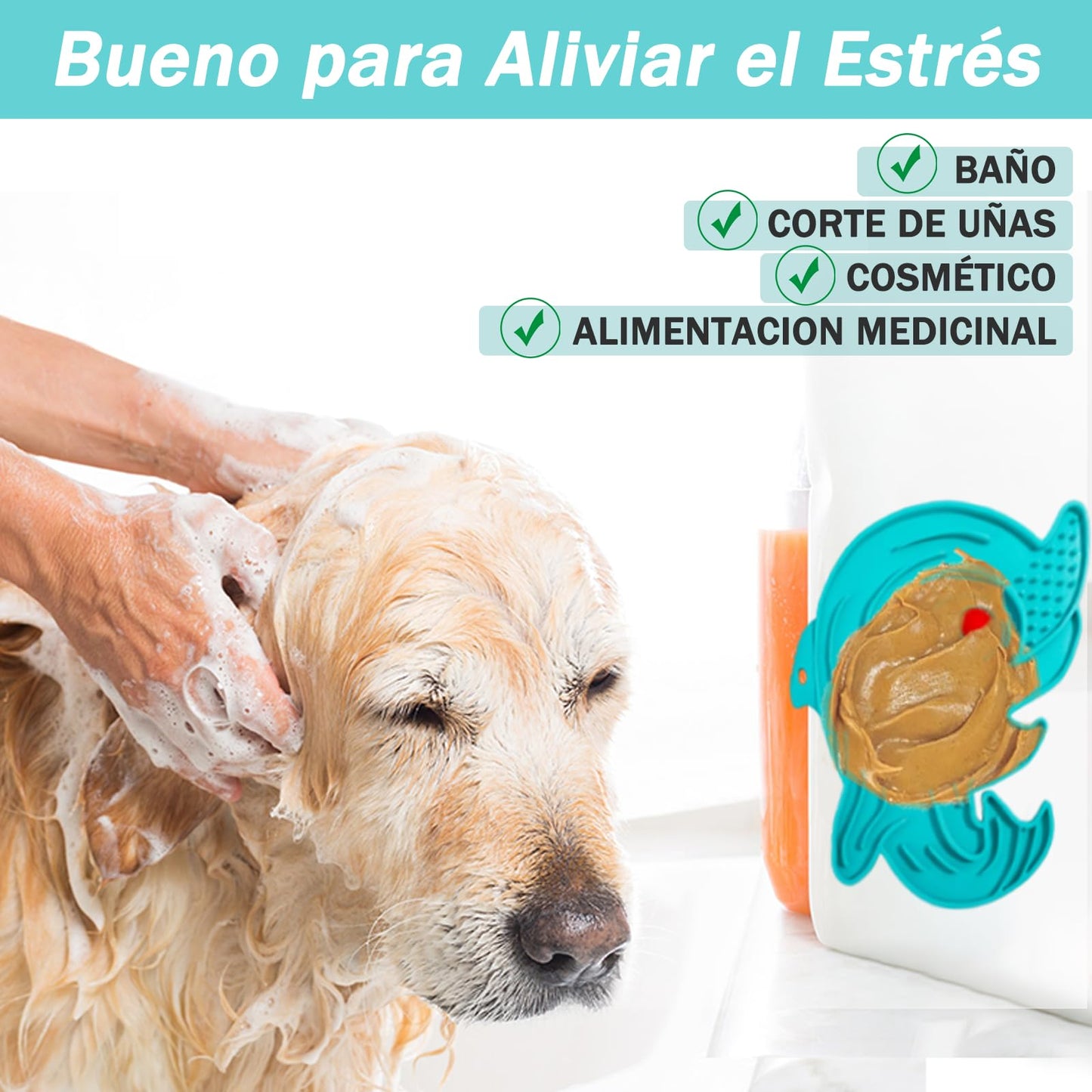 KIWOP Almohadilla para Lamer Perros, Pack de 2 Tapete para Lamer Perros, Tapete de Alimentación Lenta para Mascotas, Lick Mat para Perro, Tapete para Comida de Perro con Ventosas (Gris+Azul)