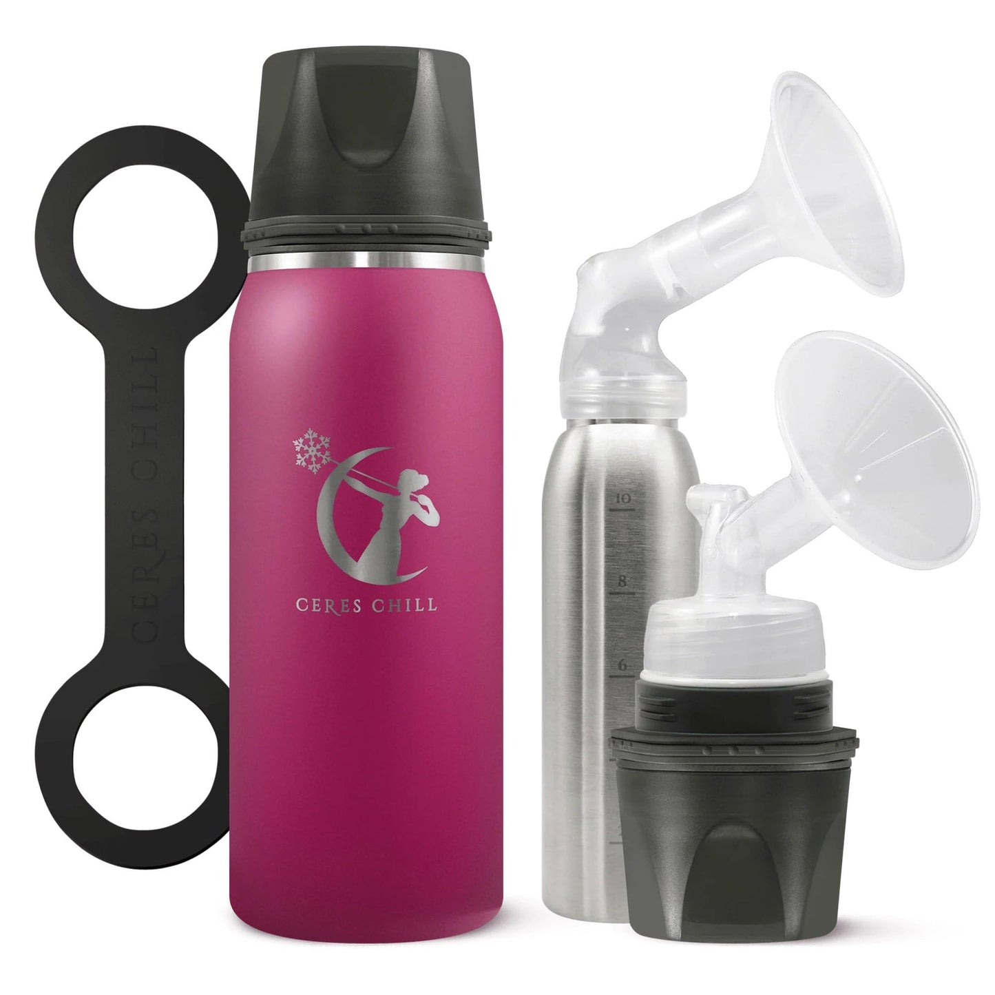 Ceres CHILL OG Enfriador y Calentador de Leche Materna – Enfriador Portátil de Leche Materna de 12–34 oz, Almacenamiento y Biberón para Bebé para Viajar, Trabajar o en Movimiento – Envase Compatible