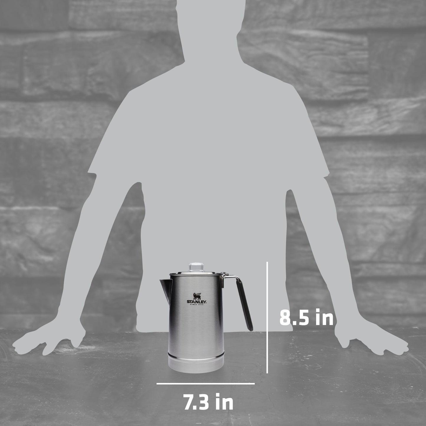 Cafetera Percoladora Stanley Acero Inoxidable 6 Tazas Utensilios de Camping y Senderismo