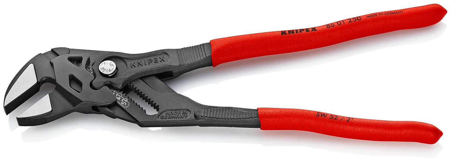 KNIPEX 86 01 250 Tenaza llave Pinza y llave en una sola herramienta acabado pavonado 250 mm