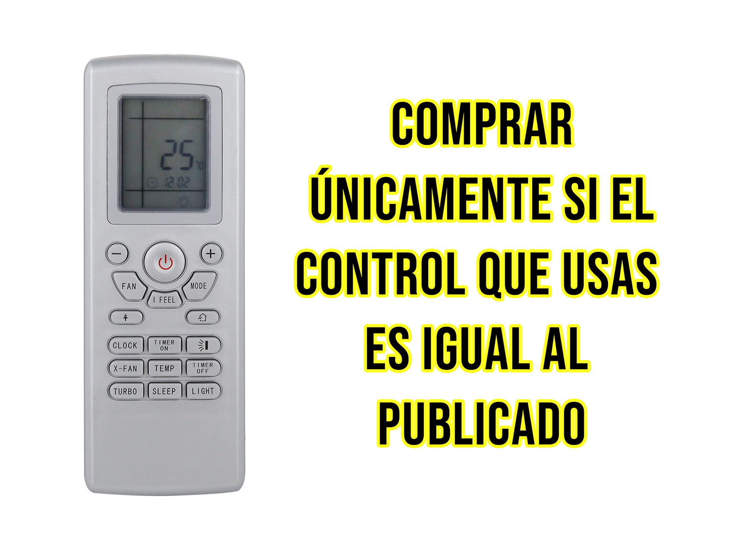 Control Mirage GREE Trane YT1F MINISPLIT Aire Acondicionado