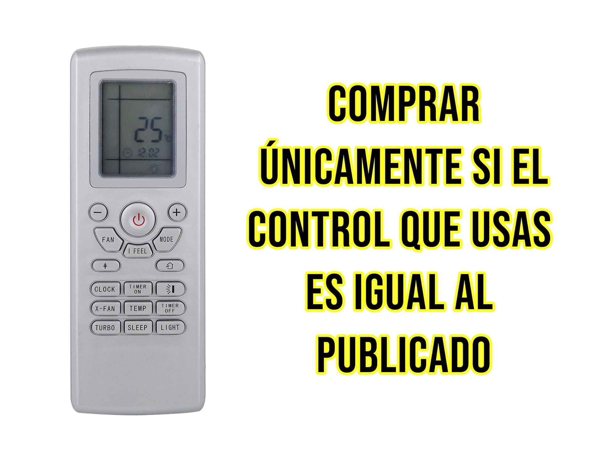 Control Mirage GREE Trane YT1F MINISPLIT Aire Acondicionado