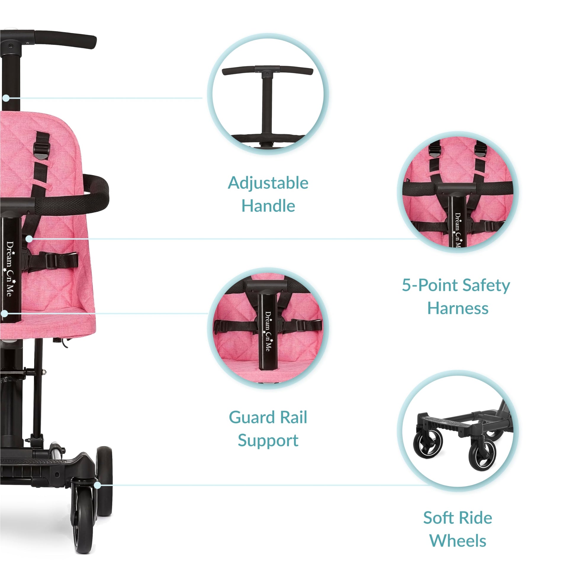 Cochecito y Silla de Paseo Dream On Me Rosa Universal Coast