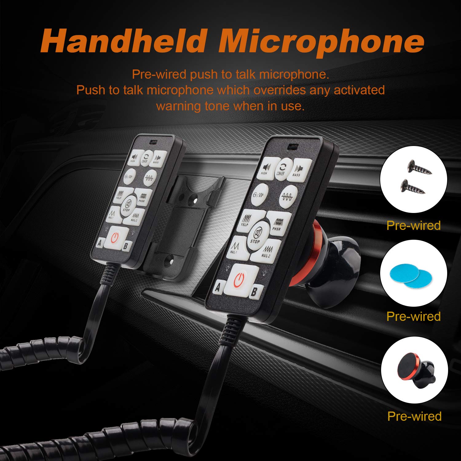 Amplificador YHAAVALE Octágono Ultra Limo DC12V 100W Multitonos con Altavoz de Micrófono y Sistema PA Electrónico