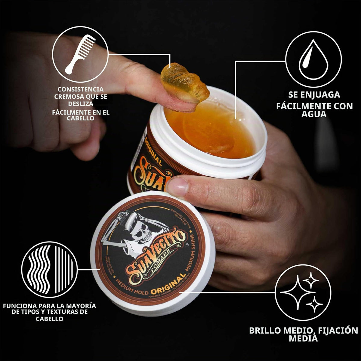 Suavecito Pomade Original Hold, 3 Pack