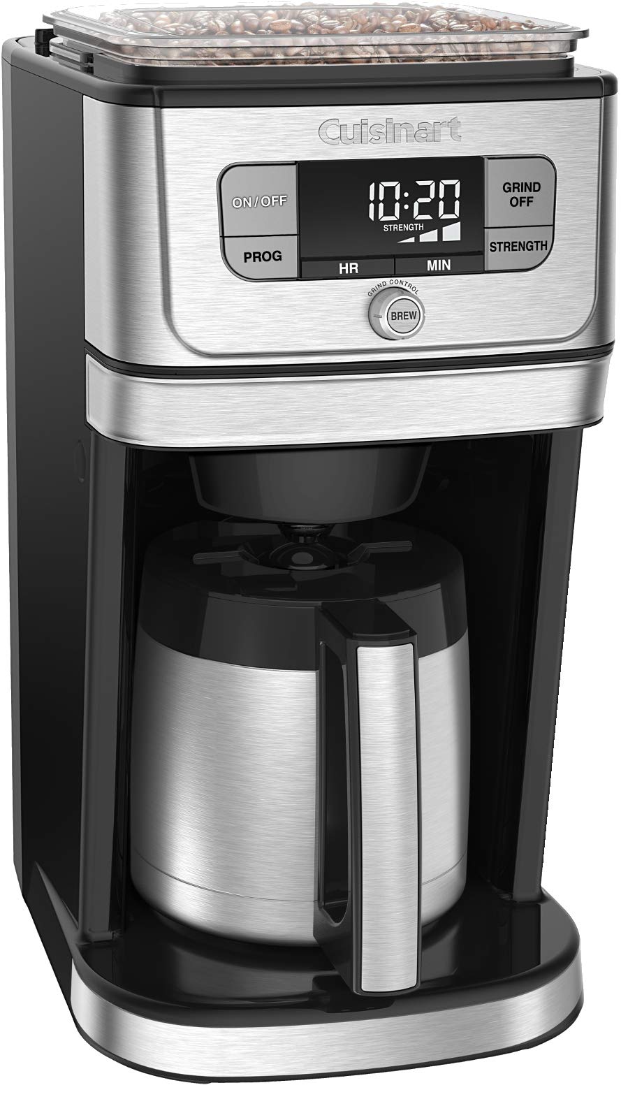 Cuisinart - Cafetera térmica Burr Grind & Brew completamente automática, 10 tazas, negra, DGB-850