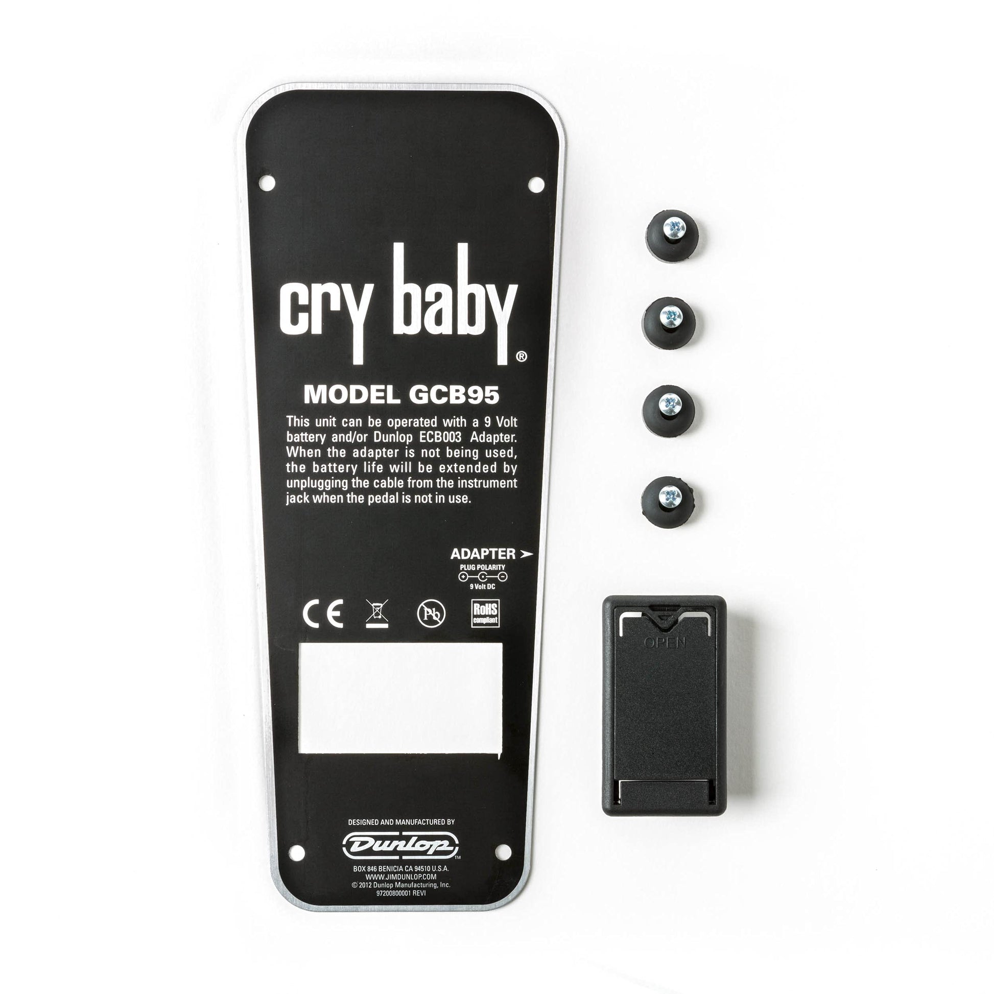 JIM DUNLOP ECB152 JIM DUNLOP Cry Baby® Placa inferior con puerta de batería