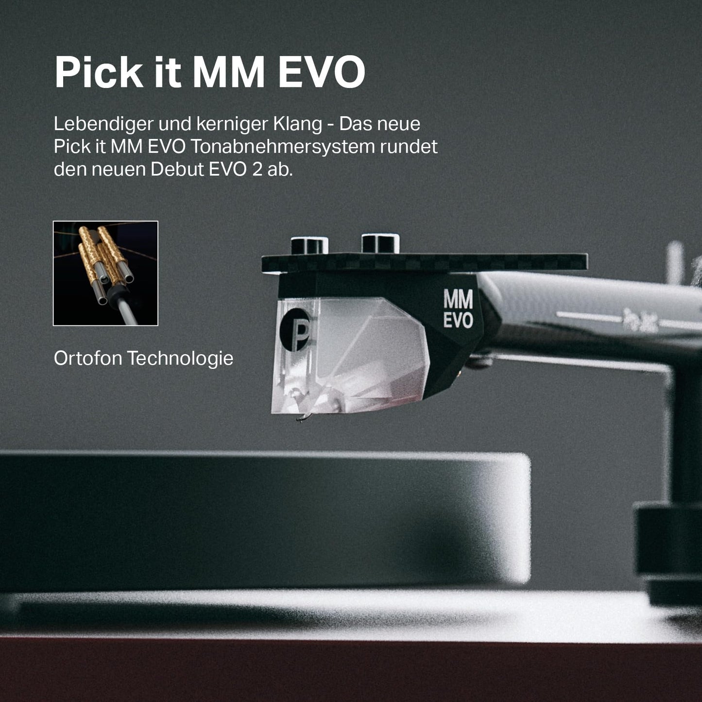 Pro-Ject Debut EVO 2 Tocadiscos con cartucho Pick it MM EVO (blanco satinado)