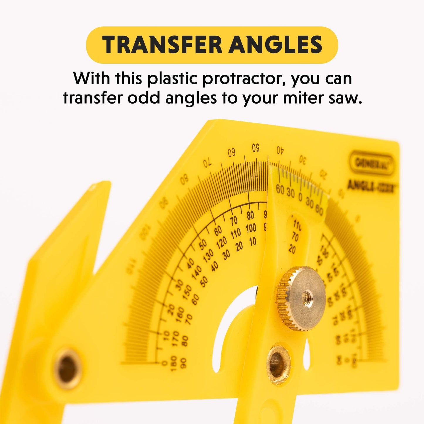 General Tools & Instruments 29 Plastic Protractor and Angle Finder with Articulating Arms