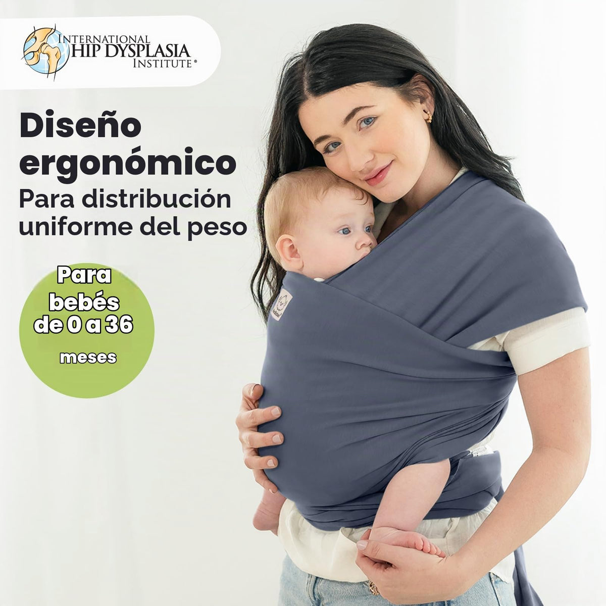 KeaBabies Portabebés Envoltura - Todo en 1 Portabebés Original para Recién Nacidos a Niños Pequeños, Fácil de Usar, Sin Manos, Para un Vínculo, Ligero, Transpirable (Cuervo), Por mes