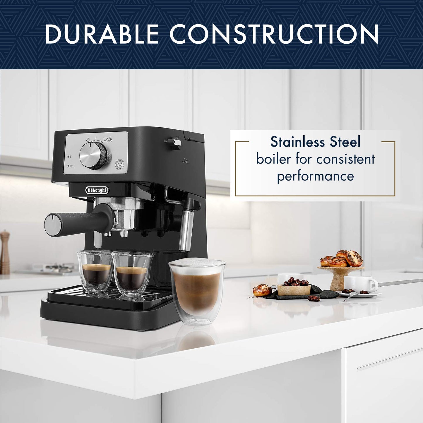 De'Longhi Cafetera Tipo Barista para Espresso EC260BK Stilosa