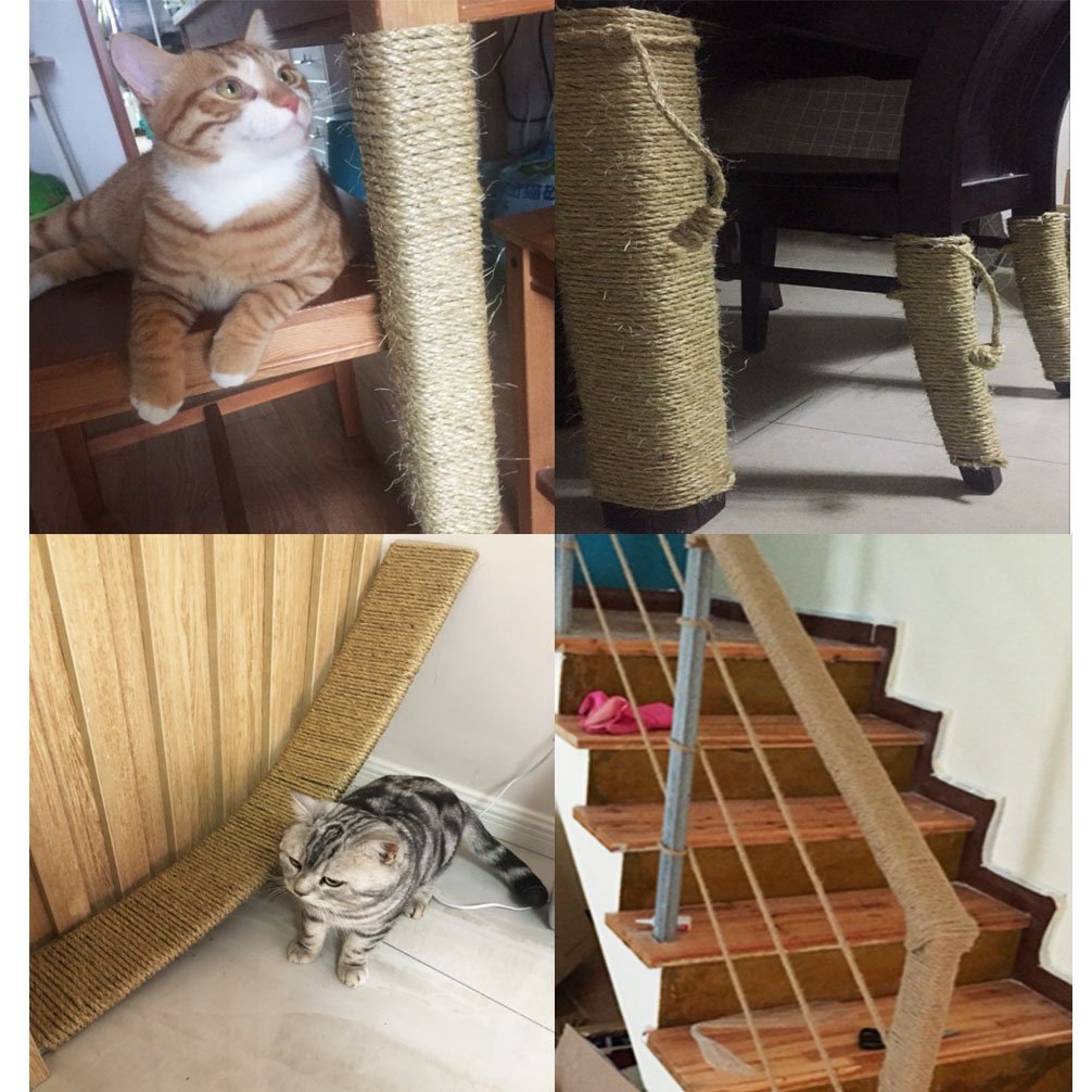 Cuerda de Sisal Yangbaga Natural 1/4 Pulgadas para Gatos 164 Pies