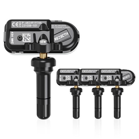 Sensor de Presión de Neumáticos RENECTIV 434 MHz Compatible con RAM y Jeep Cherokee 2014-2022 juego de 4 Piezas