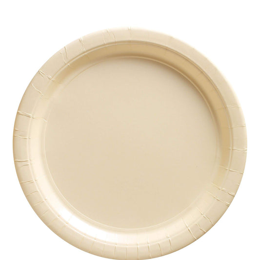 Platos de Papel Amscan Ivory 22.8 cm para Fiesta