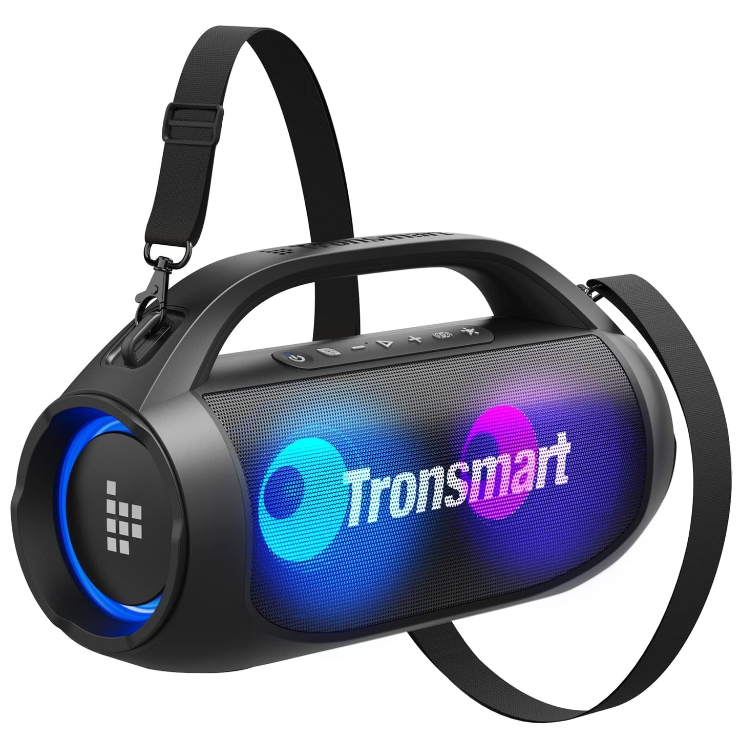 Tronsmart Bang SE Bocina Bluetooth 5.3 40W para Fiestas Luz RGB, IPX6, SoundPulse, Sonido Envolvente Correa para Transportar
