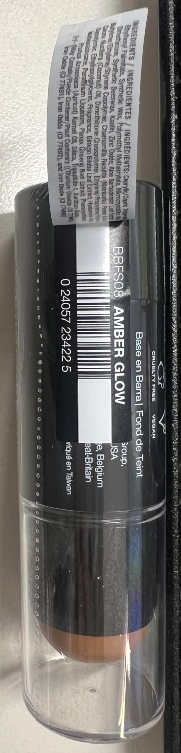 Palladio BUILD + BLEND - Barra de base, barra de contorno para cara, maquillaje profesional para un aspecto perfecto, 0.25 onzas, Amber Glow