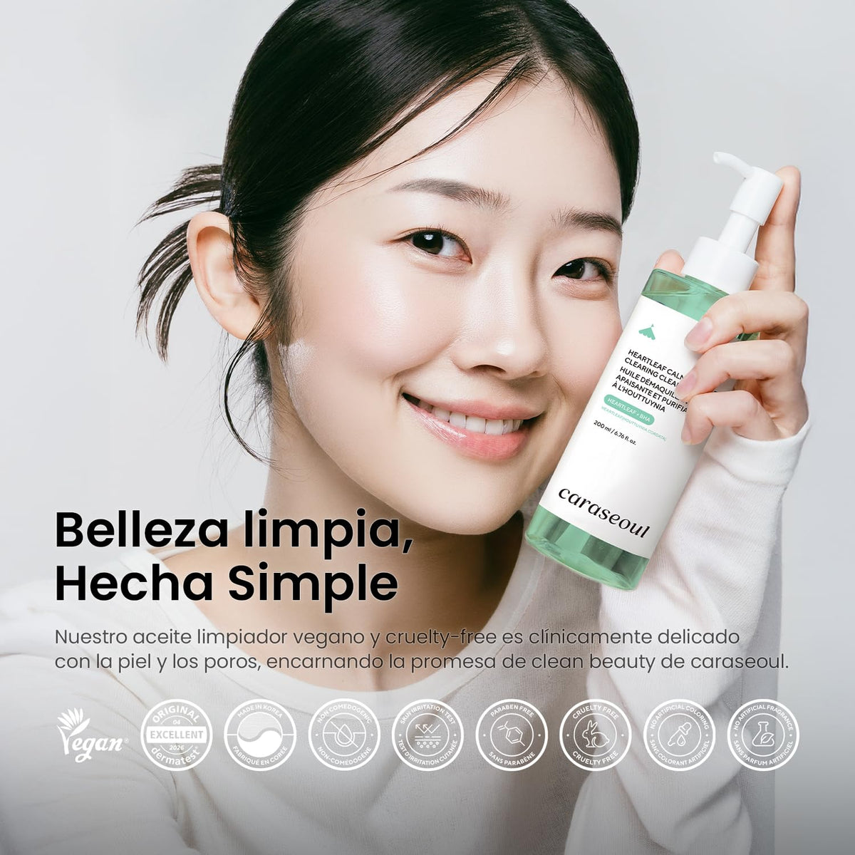 caraseoul Heartleaf Aceite Limpiador Calmante y Desmaquillante (200ml)