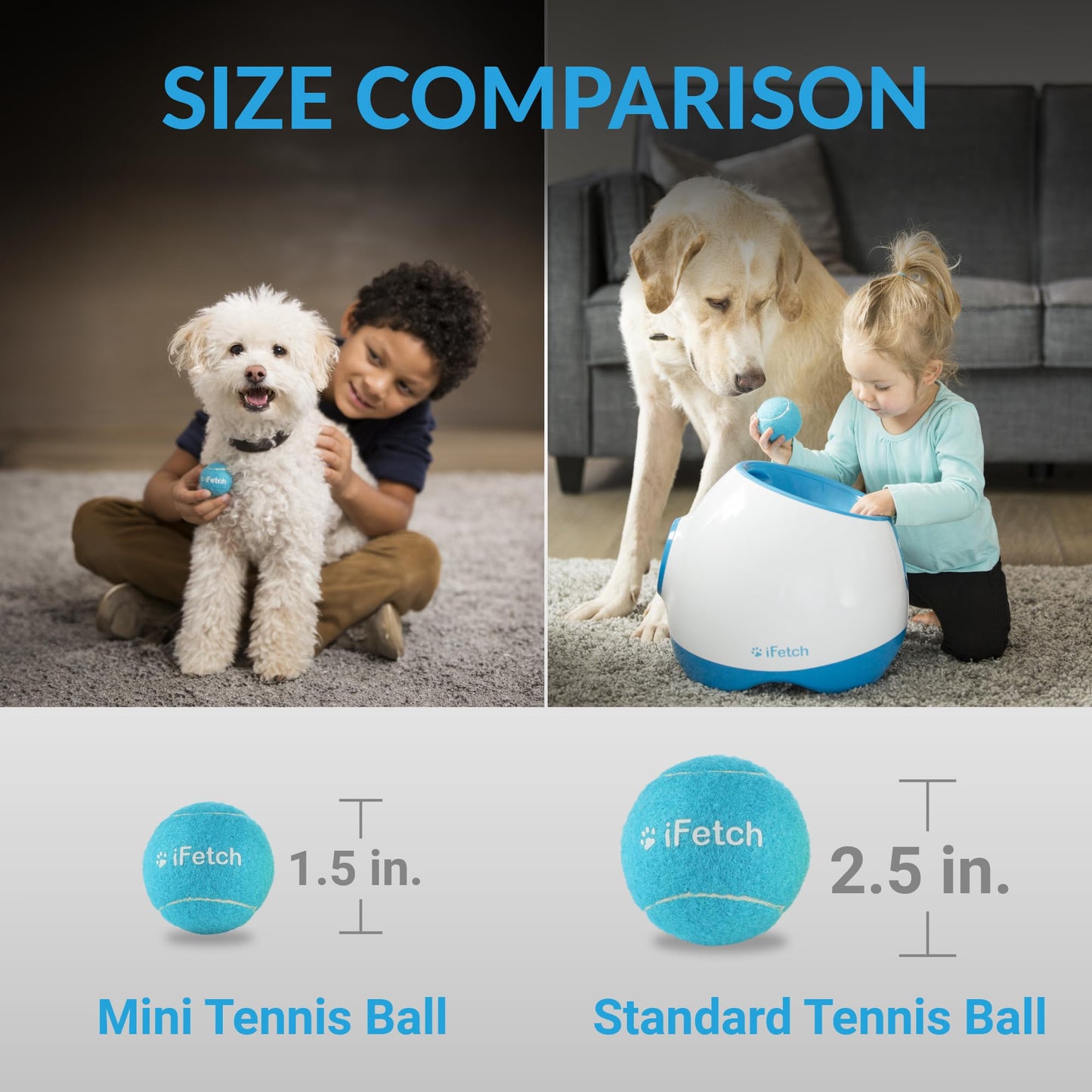 iFetch Mini Pelotas de Tenis, pequeño