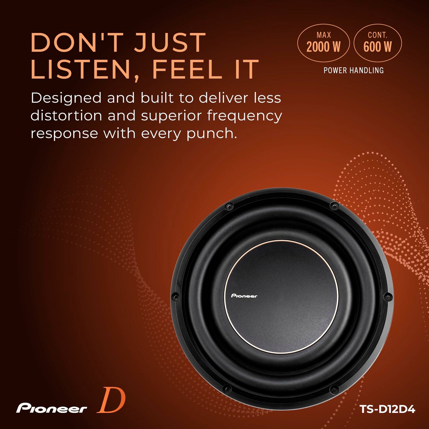 Pioneer Sub Woofer 12 2000w 600w Rms Doble Bobina TS-D12D4-