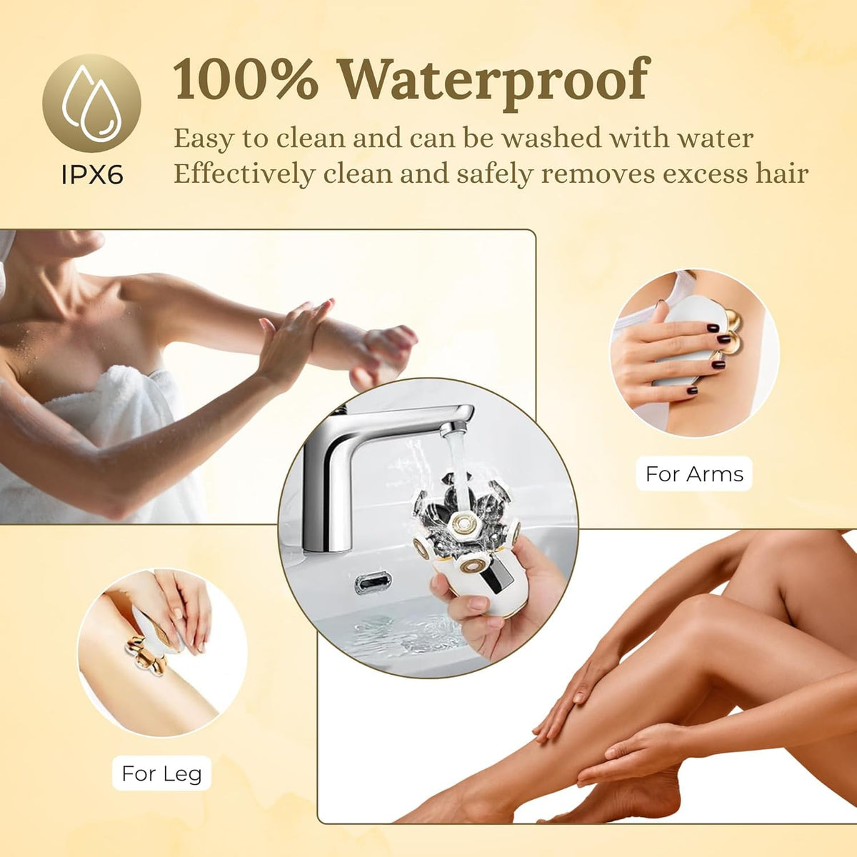 ALADEPT Afeitadora eléctrica 7D para mujer – 5 en 1, recargable, para uso en seco y húmedo. Afeitadora eléctrica, recortadora de bikini y depiladora facial para piernas, brazos, rostro y axilas.
