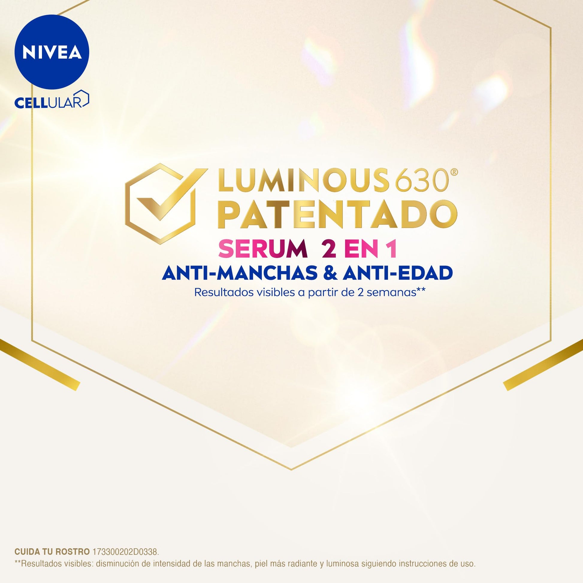 NIVEA Cellular Luminous630 Anti-Manchas Crema Reparadora de Noche Enriquecido Con Ácido Hialurónico + Cellular LUMINOUS630 Anti-manchas Suero Facial Aclarador de Piel Crema Facial