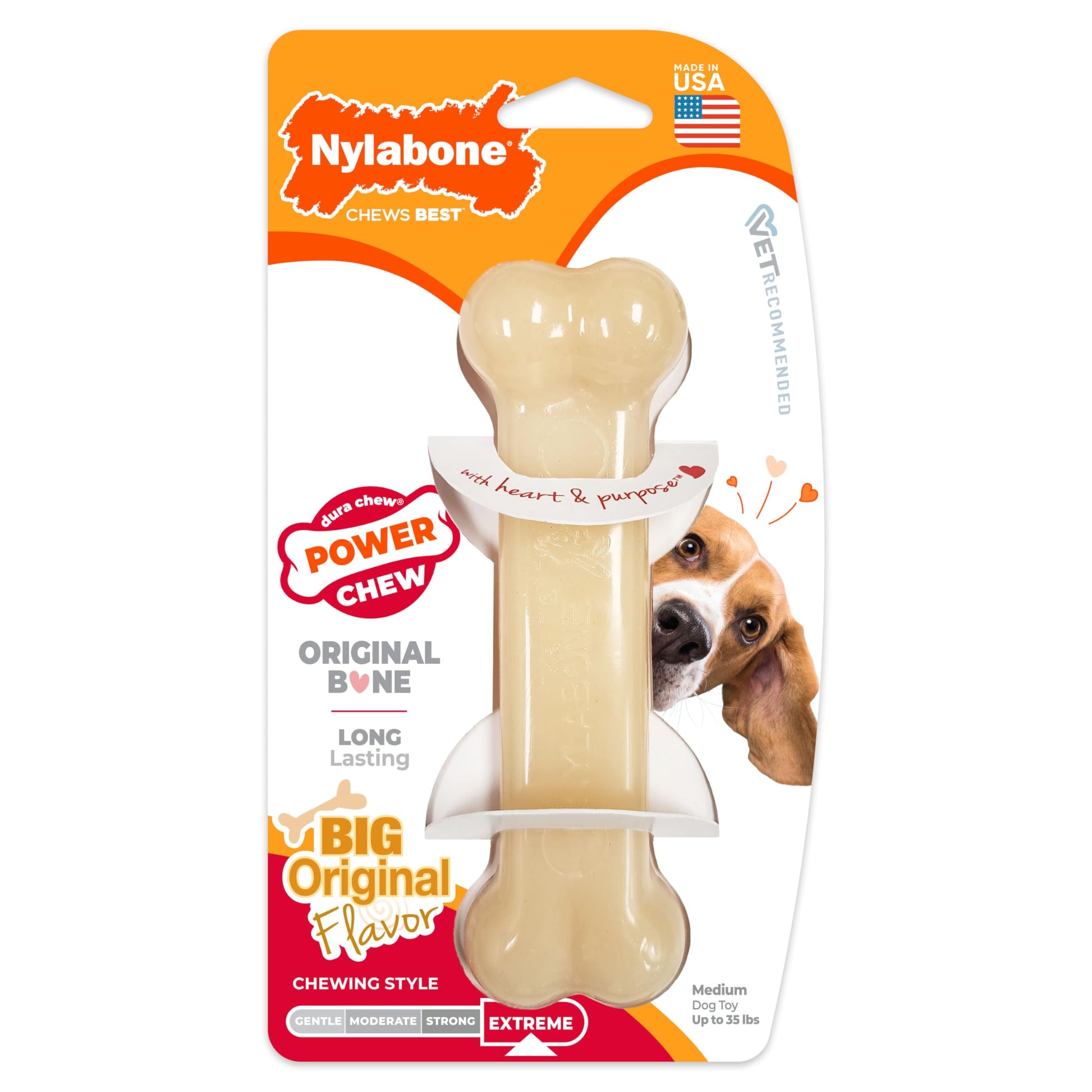 Juguete Masticable Nylabone Dura Chew Sabor Original para Perros Gigantes