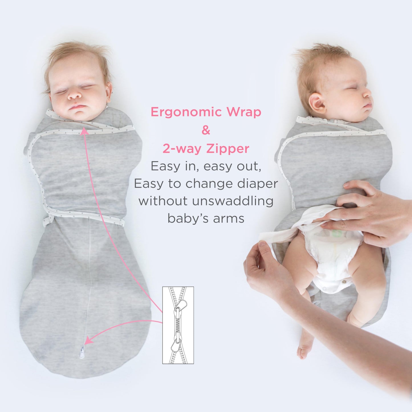 SwaddleDesigns Omni Swaddle Sack® de 6 vías para recién nacido, más opciones para calmar el reflejo de sobresaliente, mejora el sueño, saco de dormir de fácil transición, pequeño, 0-3 meses, dorado