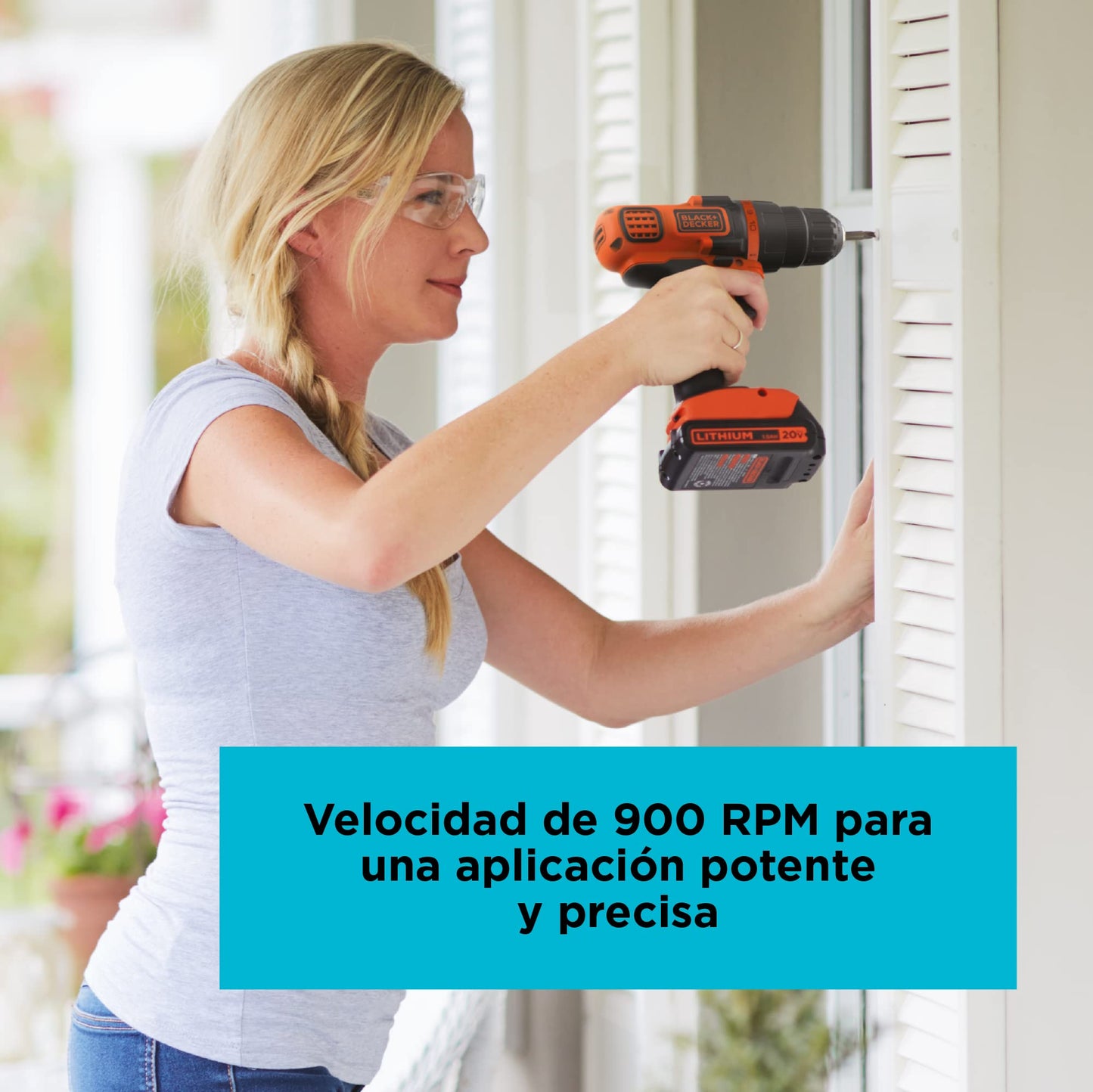 BLACK+DECKER Kit Taladro y Lijadora inalámbrico 20V MAX con Bolsa de almacenamiento LD120SB