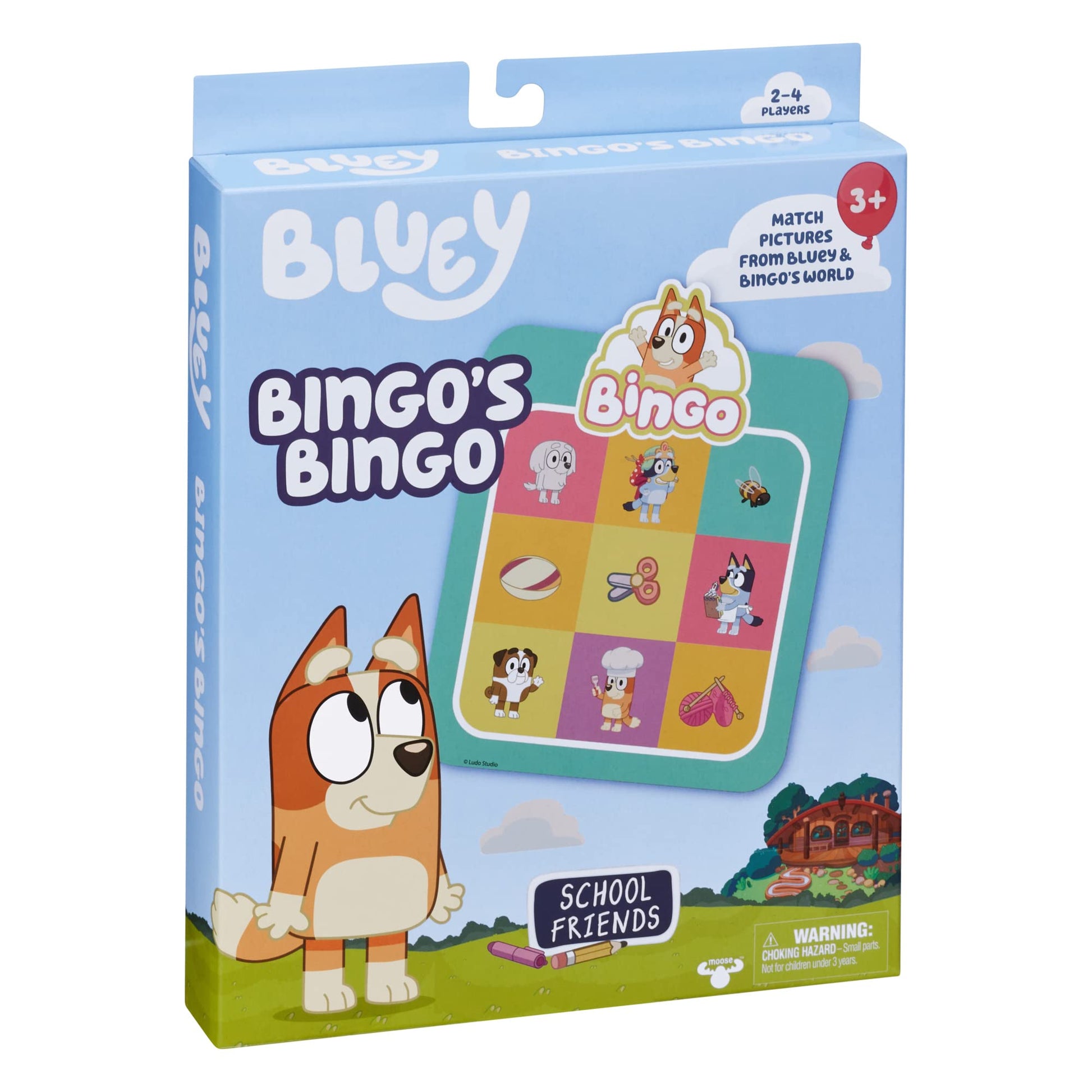 Bluey Juego de Cartas de Bingo de Bingo, Amigos de la Escuela, Multicolor (17376)