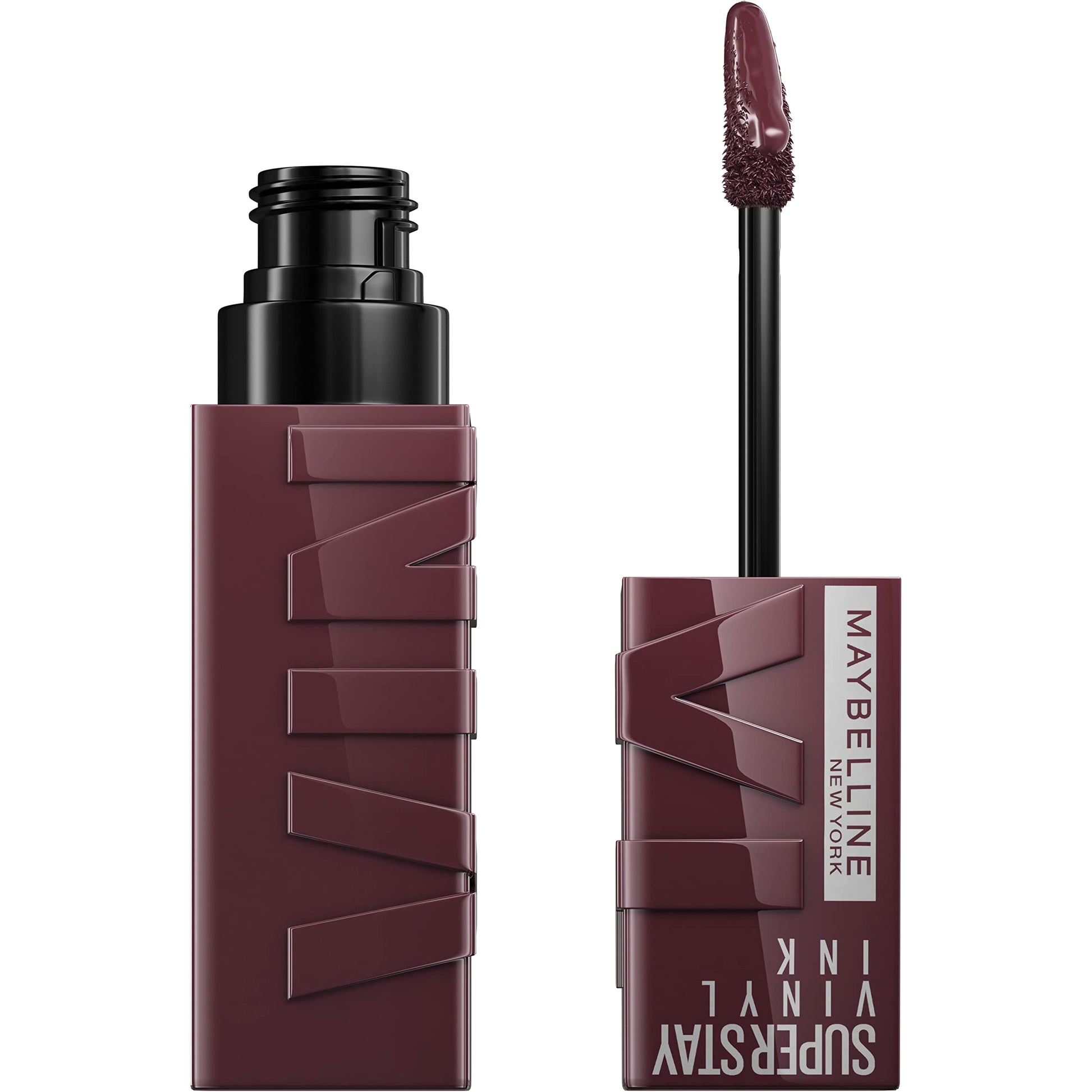 Labial Líquido Brillante, Maybelline Superstay Vinyl Ink Nudes tono Fearless, 4.2ml + Labial líquido brillante Super Stay Vinyl Ink Royal