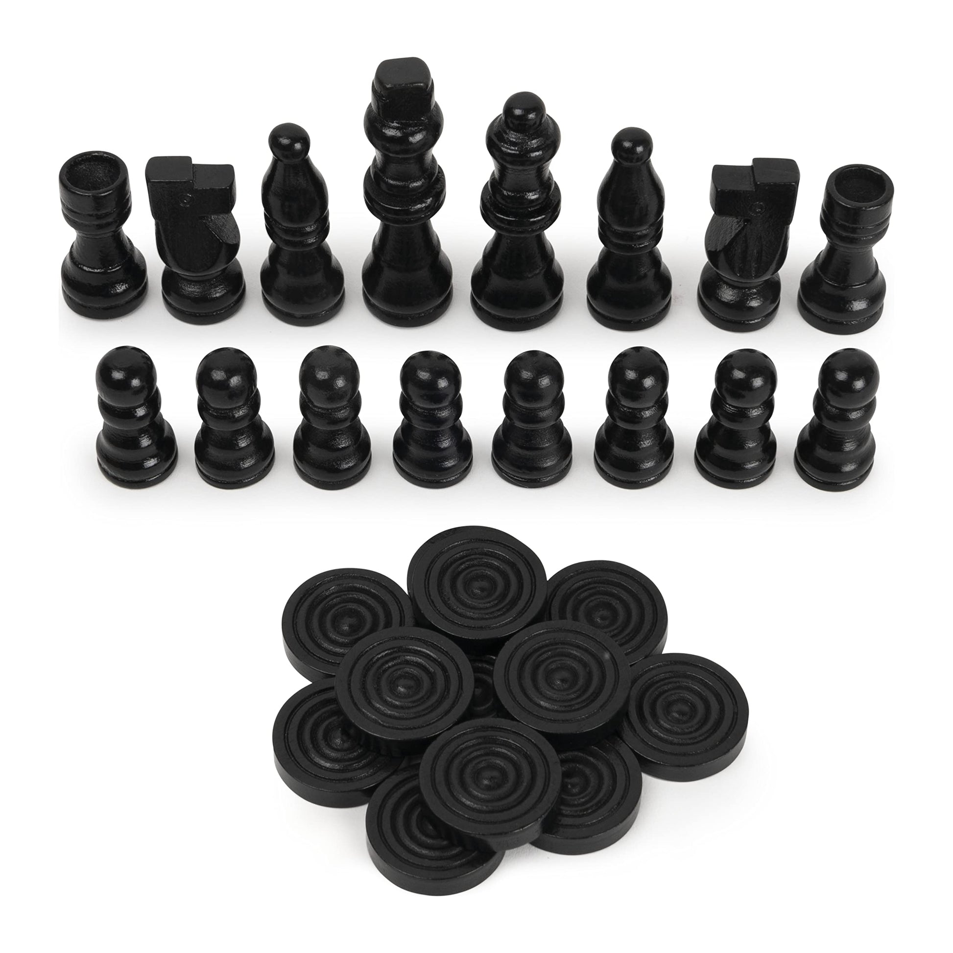 Spin Master FAO Schwarz Wood Chess Checkers and Tic-TAC-Toe Set de Estrategia Clásicos, 2 Jugadores, A Partir de 6 años