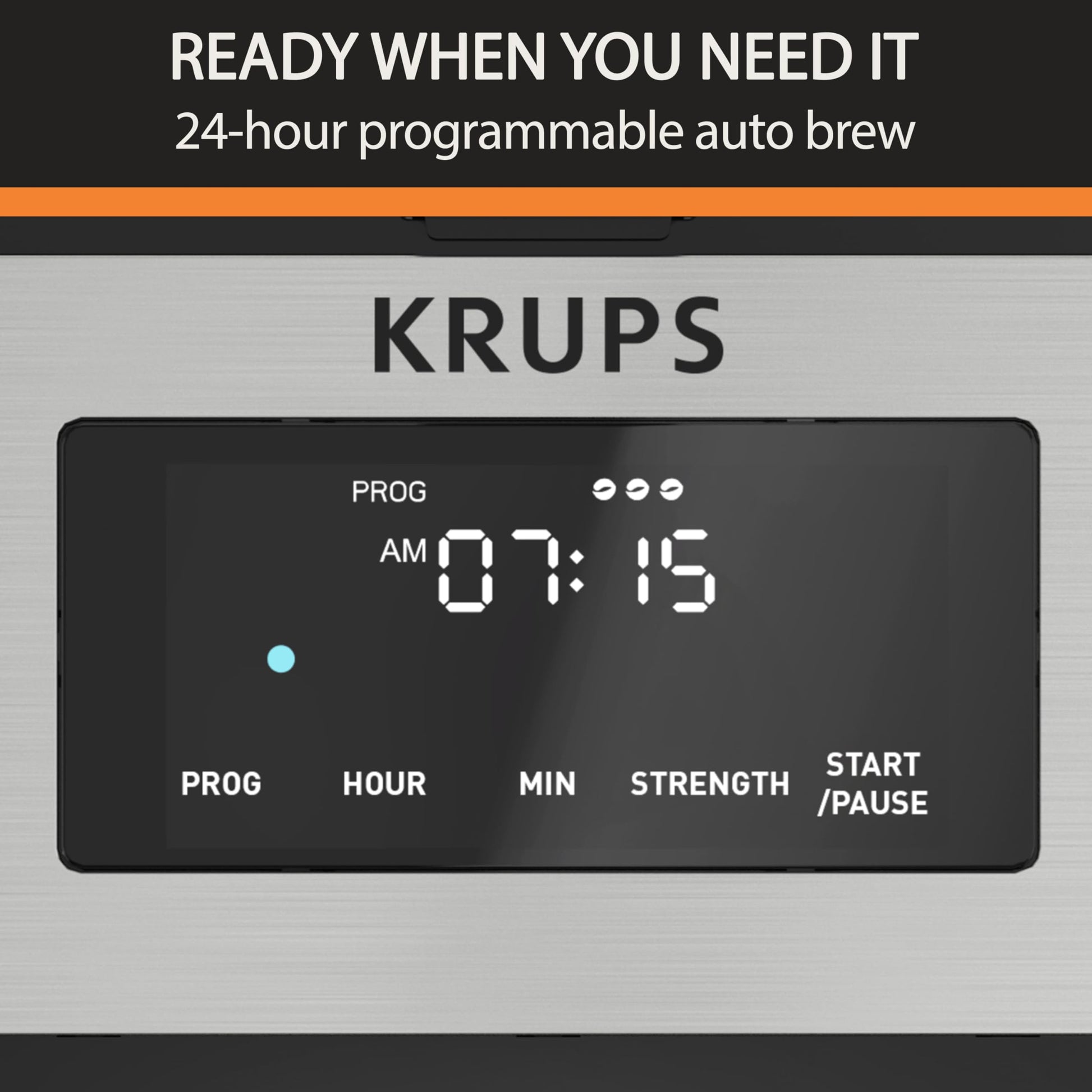 Krups Cafetera de jarra térmica con filtro permanente Simply Brew Thermal, 14 tazas, Programable, KM209D50