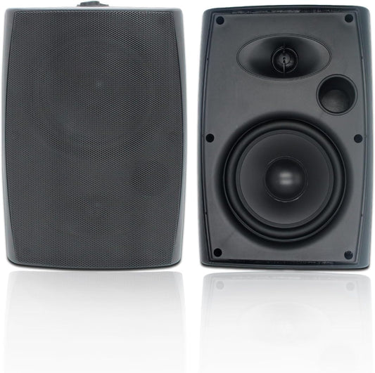 Altavoces Exterior STUDIOFINIX Negro Pasivos Impermeables 6.5 Pulgadas 400 W