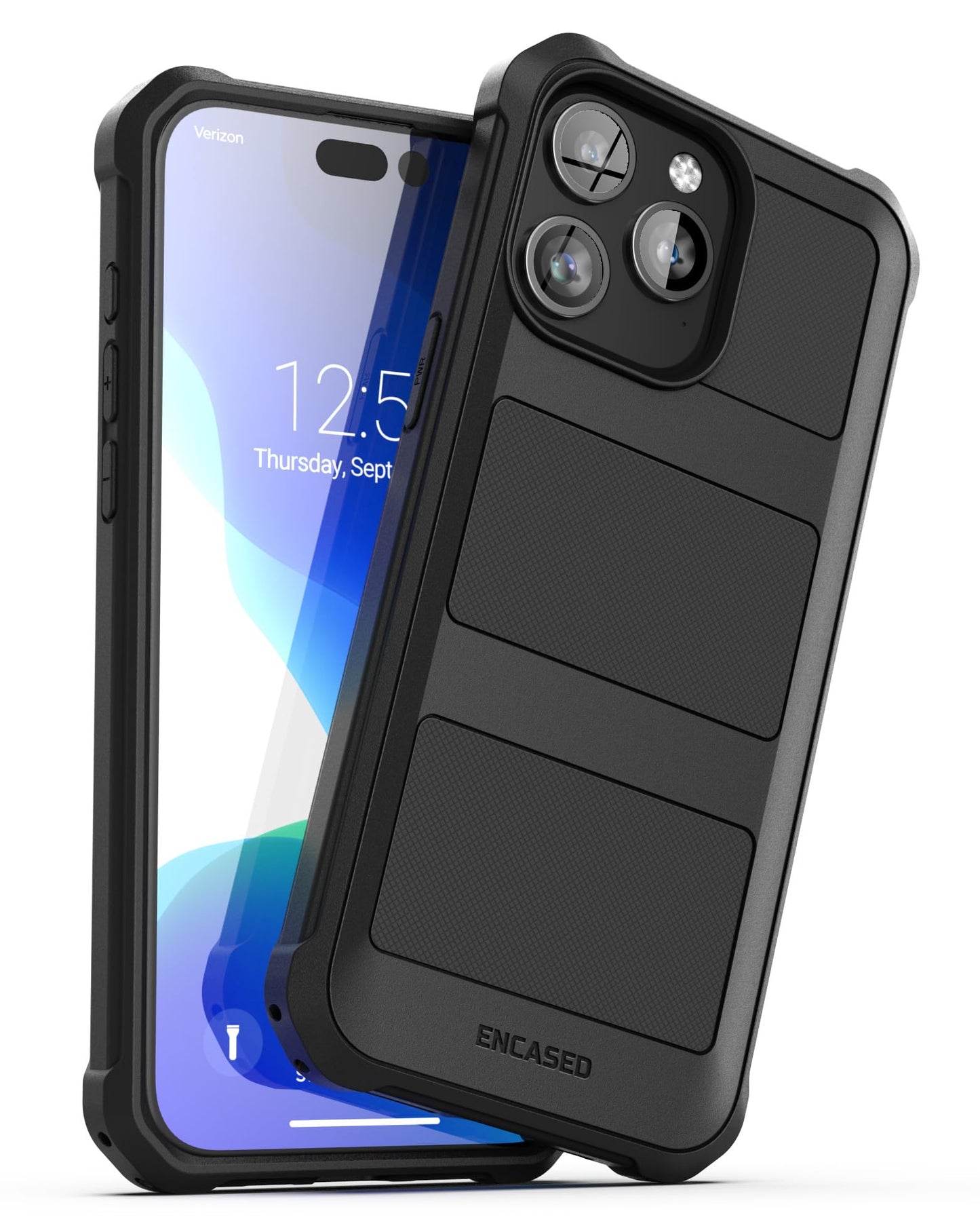 Funda Serie Falcon Encased Negra Antigolpes Magnética Compatible con MagSafe para iPhone 15 Pro MAX