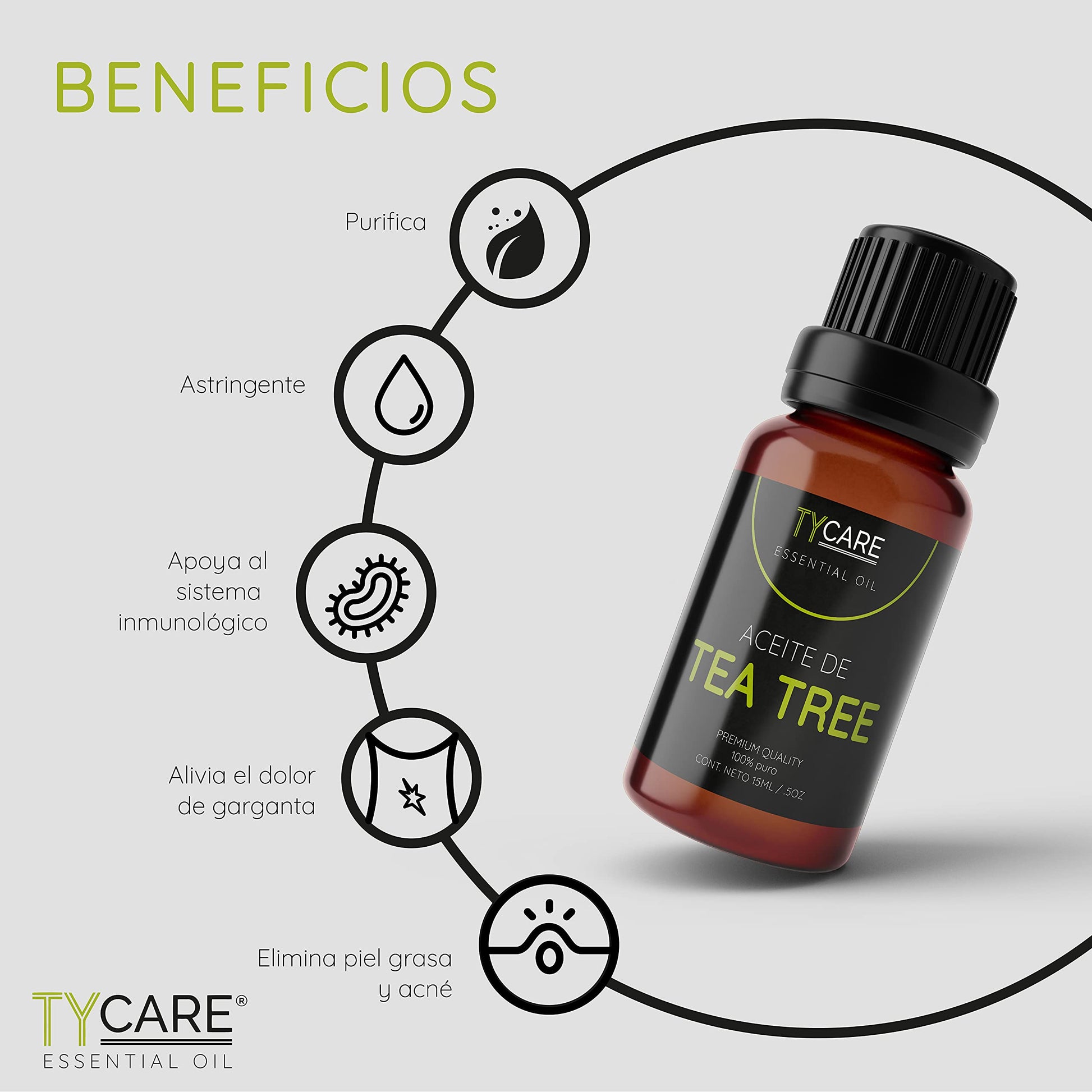 Aceite Esencial Melaleuca Alternifolia Premium Quality 100% Puro 15 ml